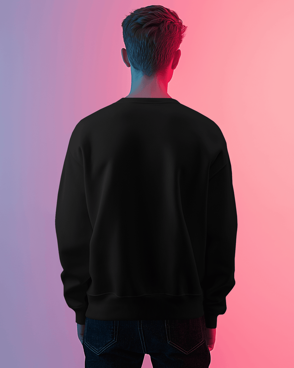 Manchester United Black Luxe Sweatshirt.