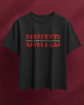 Manchester United Graphic Printed Oversized Black Tshirt