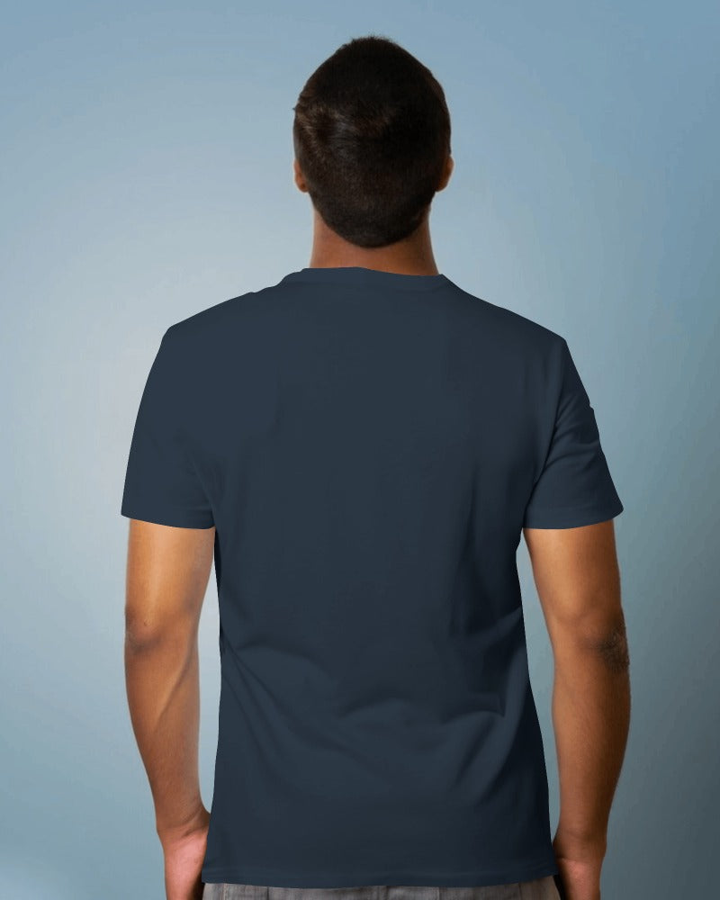 Men's printed regular blue t-shirt from Nitorious Atelier. Crafted from premium cotton, this comfortable t-shirt features a stylish graphic print, offering a perfect blend of casual style and high-quality fabric.