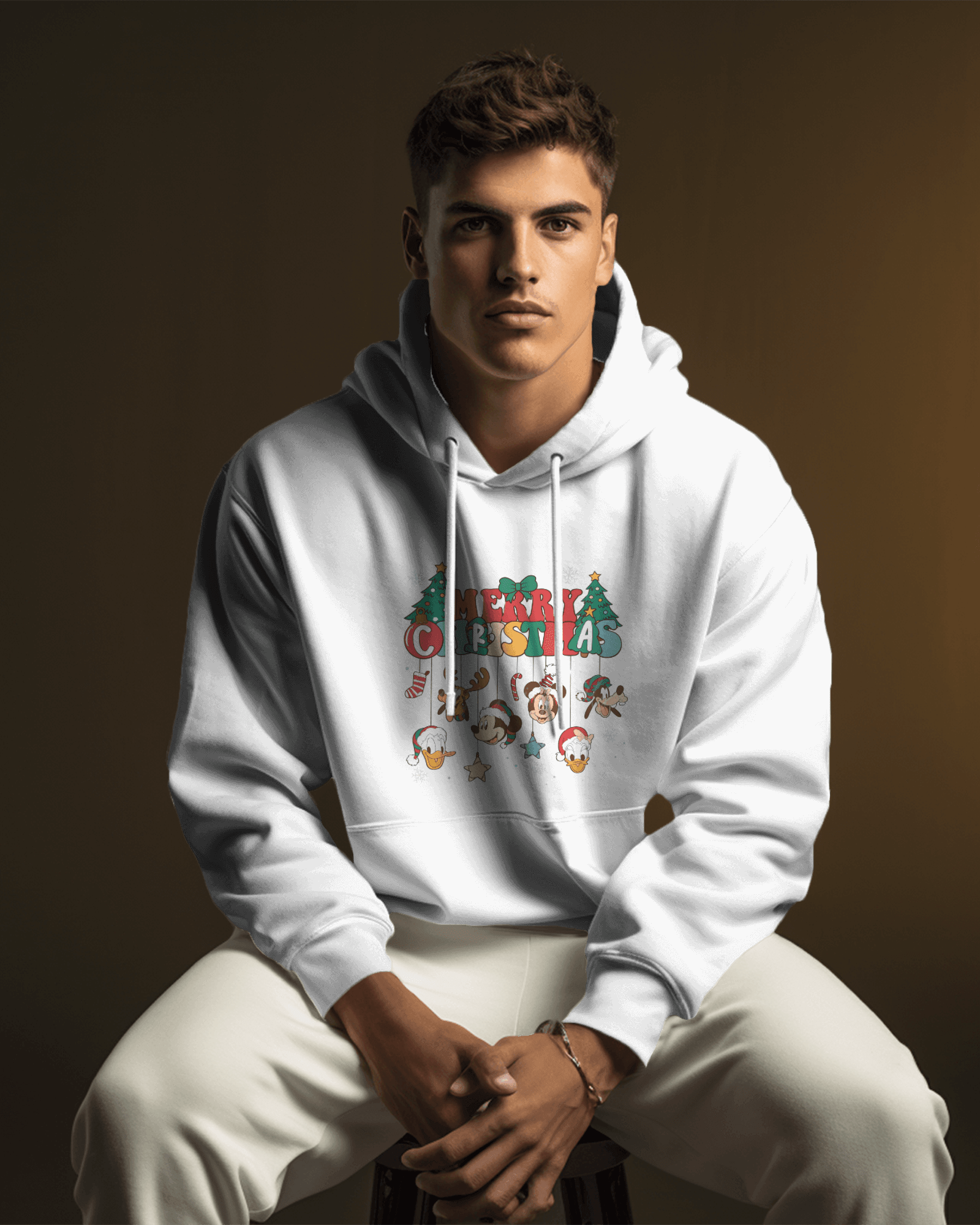 Merry Christmas Luxe Printed Hoodie