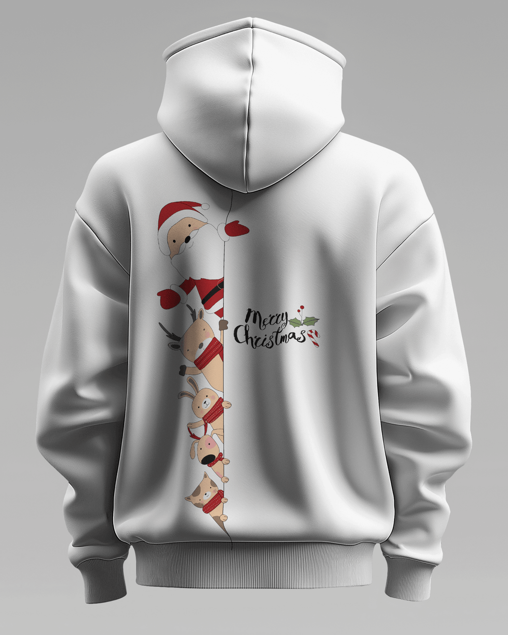 Merry Christmas Luxe Printed Hoodie.