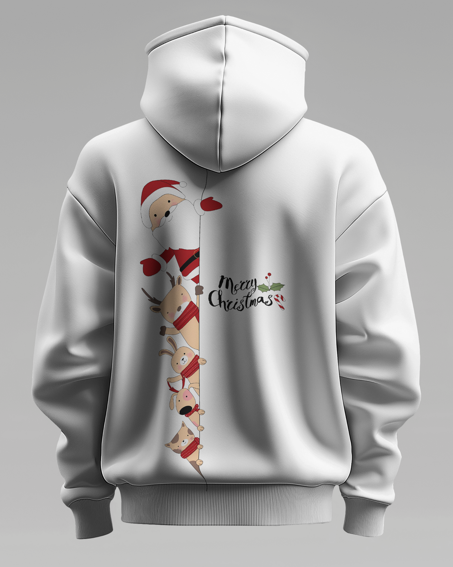 Merry Christmas luxe hoodie by Nitorious Atelier in a cosy and premium cotton fleece. Featuring festive typography and cheerful holiday graphics, this hoodie is perfect for celebrating the Christmas season in style and comfort.