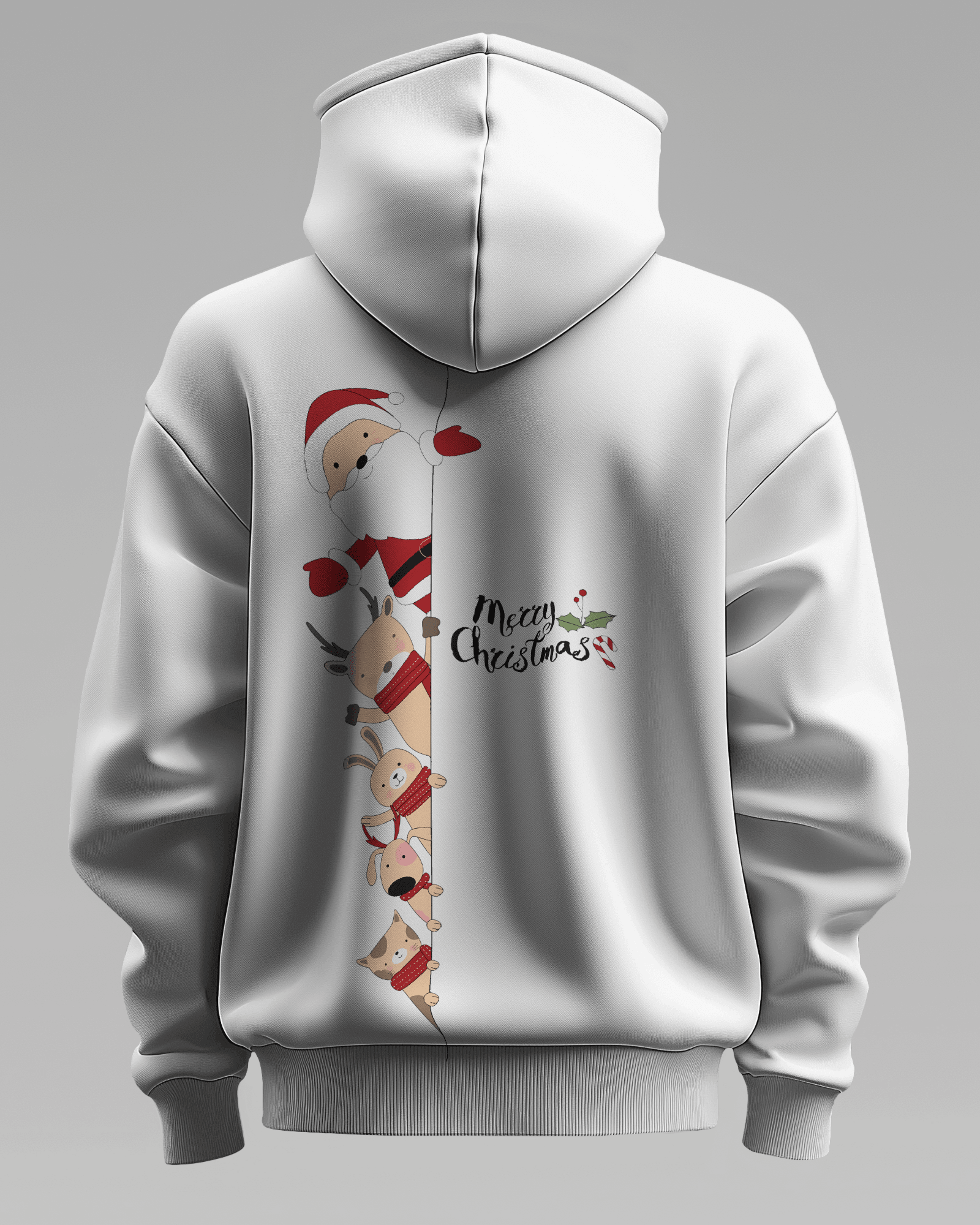 Merry Christmas Luxe Printed Hoodie.