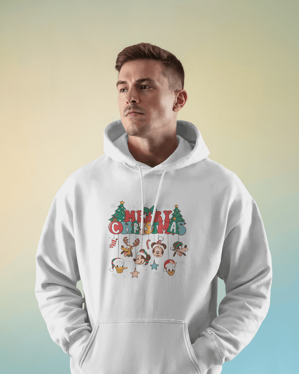 Merry Christmas Luxe Printed Hoodie.