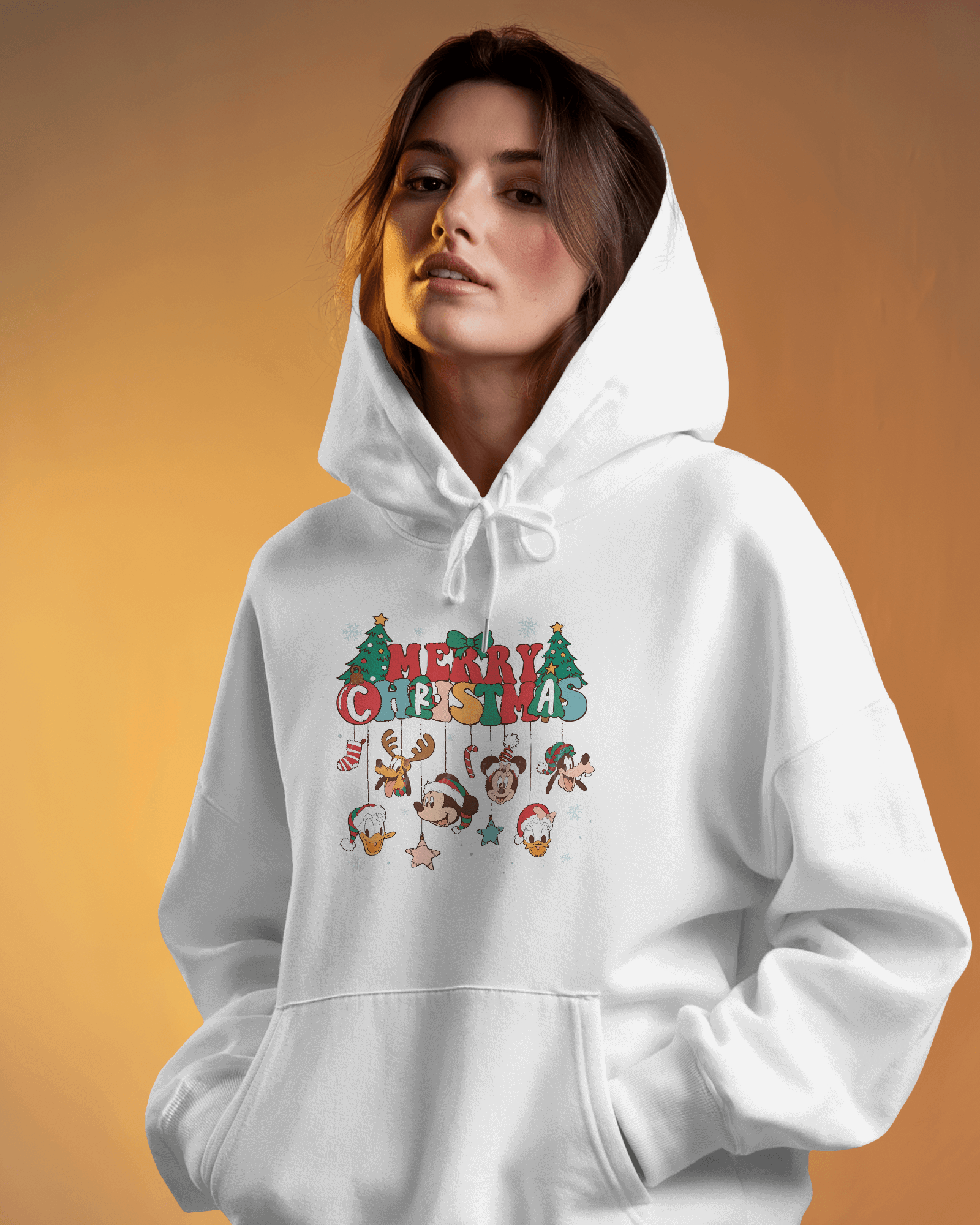 Merry Christmas Luxe Printed Hoodie.