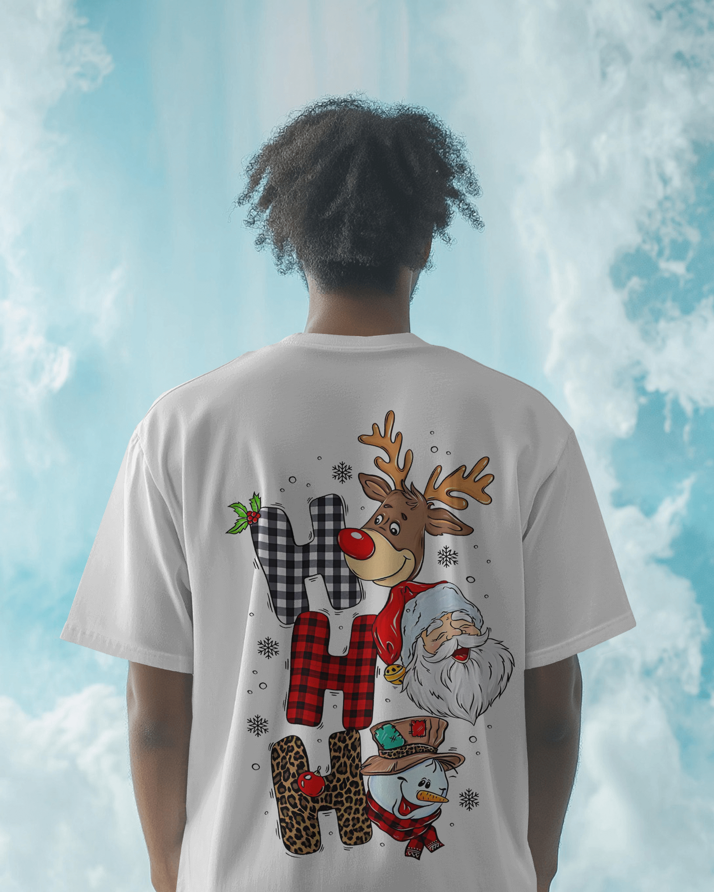 White regular fit t-shirt from Nitorious Atelier featuring a cheerful 'Merry Christmas' print. Made from premium 220 gsm cotton, this t-shirt brings comfort and festive spirit, perfect for celebrating the holiday season.