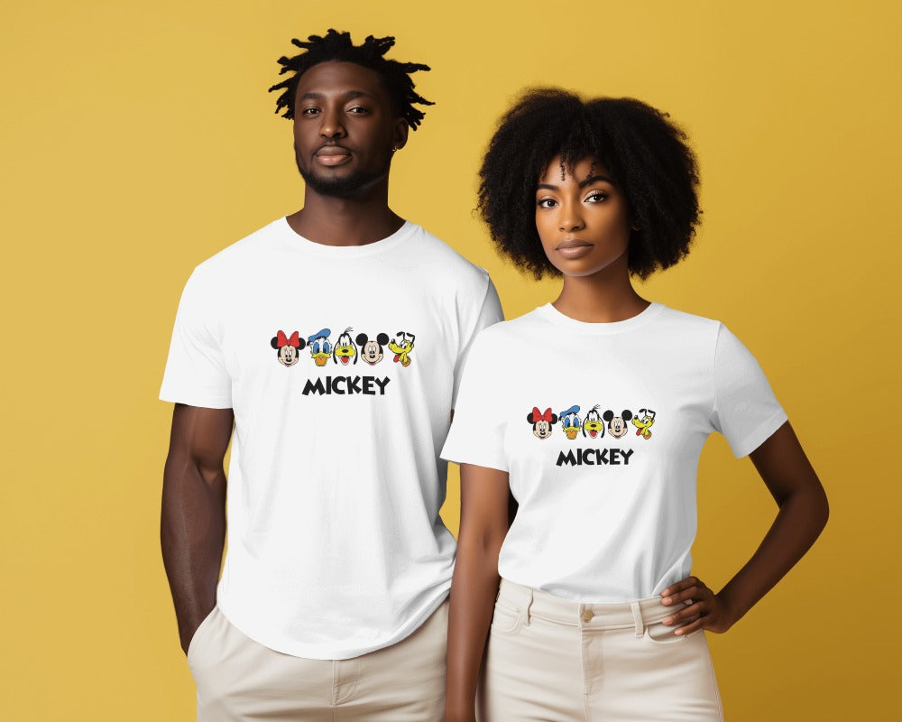 White regular fit t-shirt from Nitorious Atelier featuring a Mickey Mouse graphic. Made from premium cotton, this t-shirt offers a classic and comfortable choice for all Mickey Mouse fans.