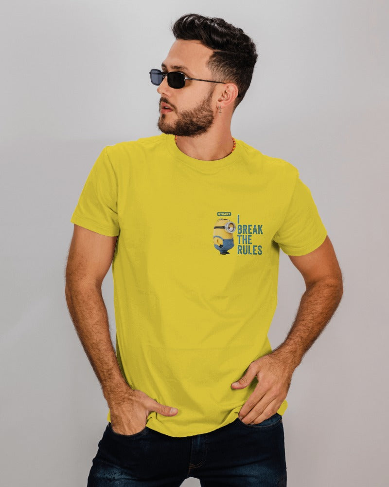 Regular fit yellow t-shirt from Nitorious Atelier featuring a fun Minion quote. Made from premium cotton, this t-shirt offers a cheerful and comfortable wear for Minion fans.