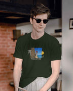 Mountains Regular Fit Pine Green T-shirt
