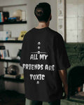 Toxic Oversized Black T-shirt