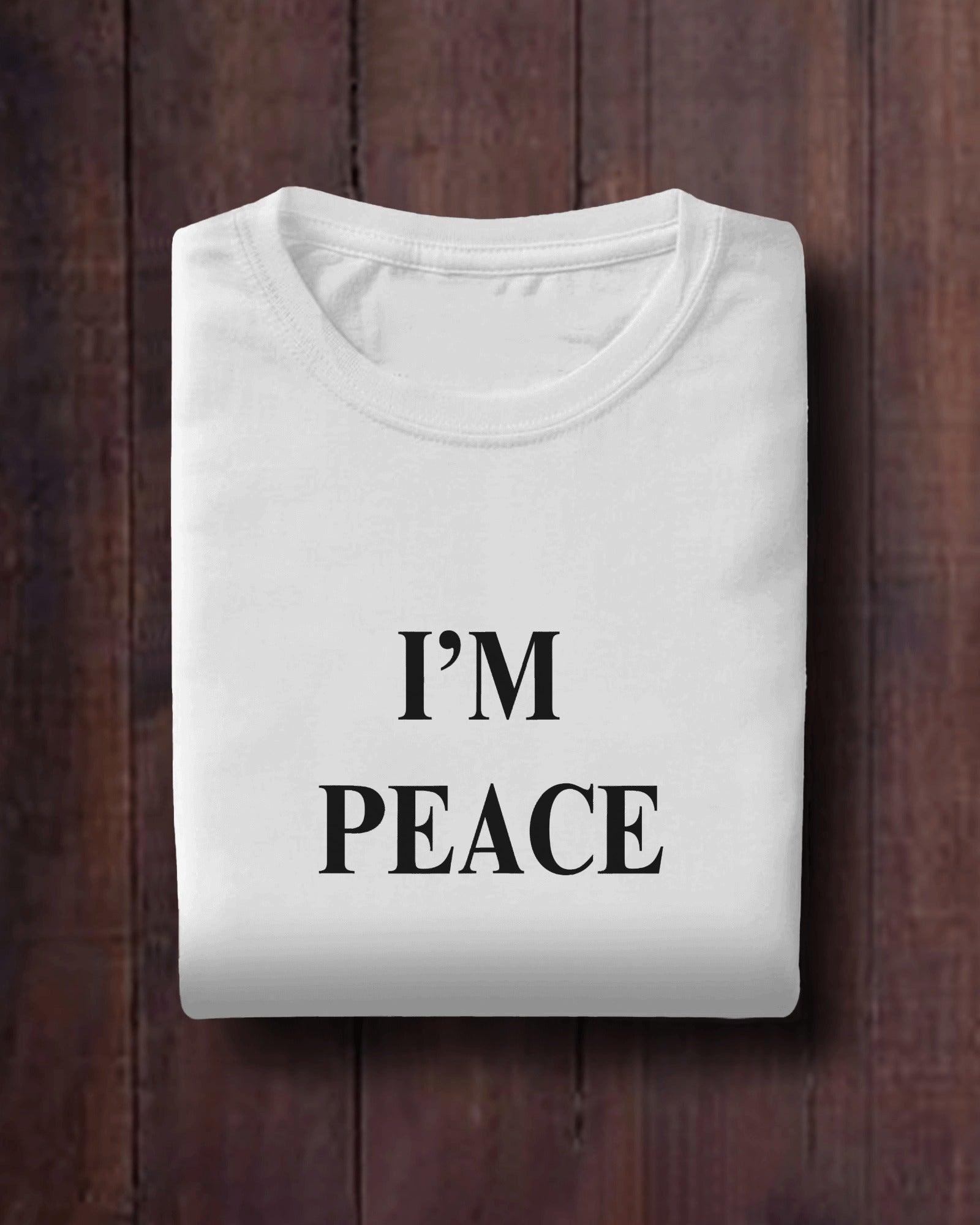 Peace Couple T-shirt set from Nitorious Atelier featuring a bold 'Peace' graphic design. Made from premium cotton for ultimate comfort and style—perfect for couples who stand for peace with attitude