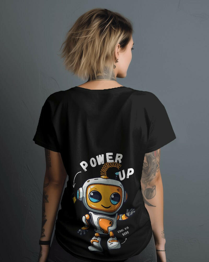 An oversized, Robot Power up Printed tee from Nitorious Atelier, offering comfort and style in equal measure.