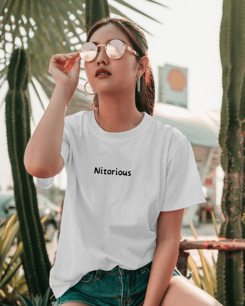 Oversized white Harry Potter t-shirt from Nitorious Atelier featuring a magical graphic design. Made from premium cotton, this t-shirt provides a comfortable and enchanting fit for every fan.