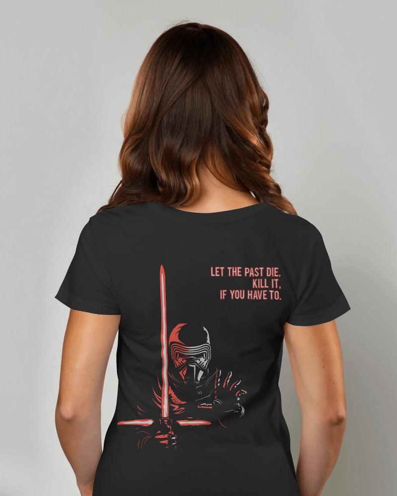 Black Star Wars-themed t-shirt from Nitorious Atelier featuring a bold, iconic graphic of the Star Wars logo in the center. Made from premium cotton, this t-shirt offers a comfortable fit with a timeless, geek-chic appeal perfect for fans of the galaxy far, far away.