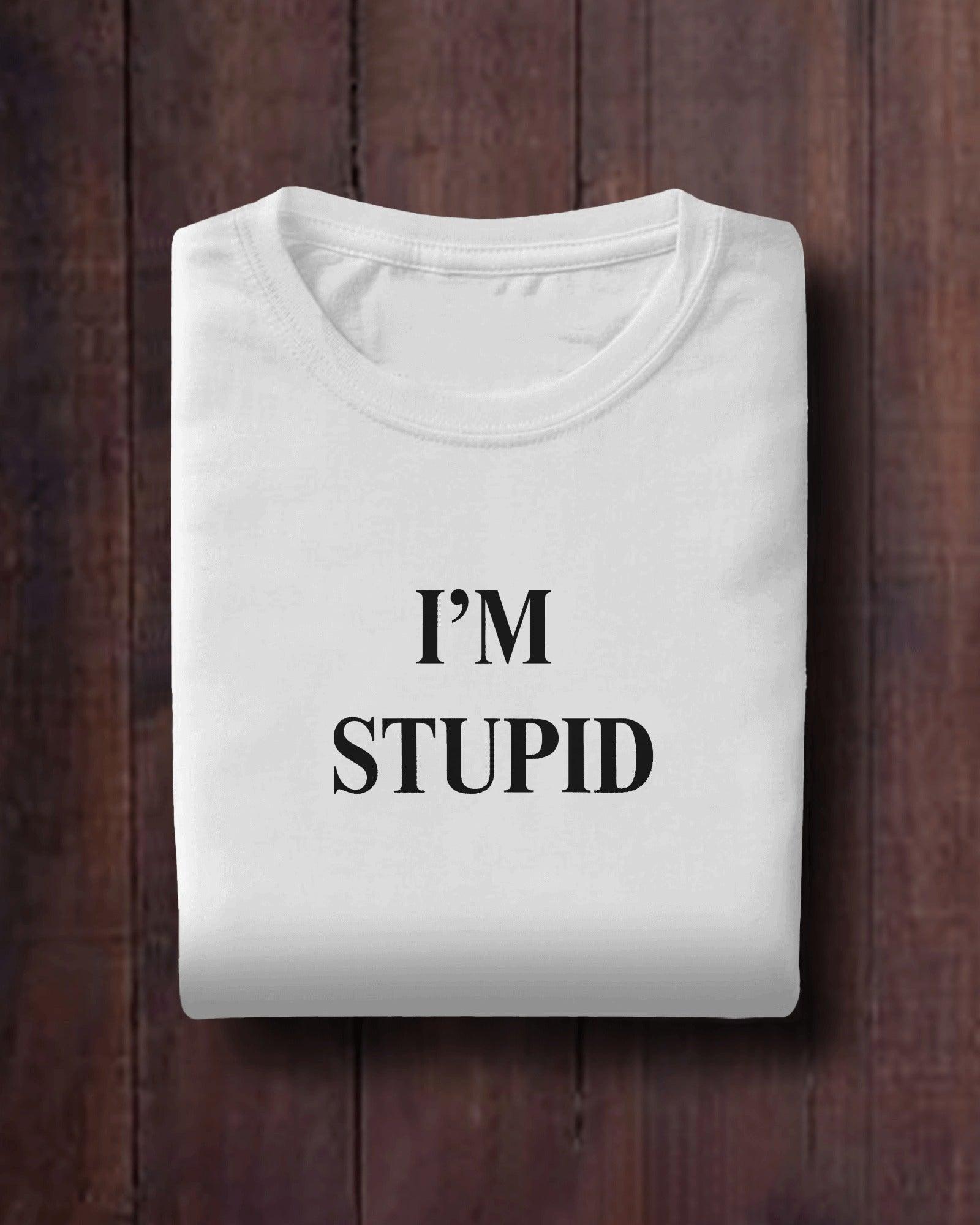 Oversized ‘I’m Stupid & I’m F*ing Stupid’ t-shirt from Nitorious Atelier. Bold, edgy, and unapologetically weird—crafted from premium 220 GSM cotton for ultimate comfort and statement-making style