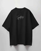 Synthetic Oversized Black T-shirt