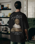 Synthetic Oversized Black T-shirt