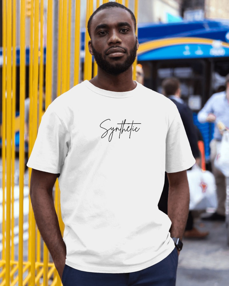 White oversized synthetic t-shirt from Nitorious Atelier. This stylish and comfortable t-shirt is perfect for a casual look, featuring a soft and lightweight synthetic fabric for a relaxed fit.