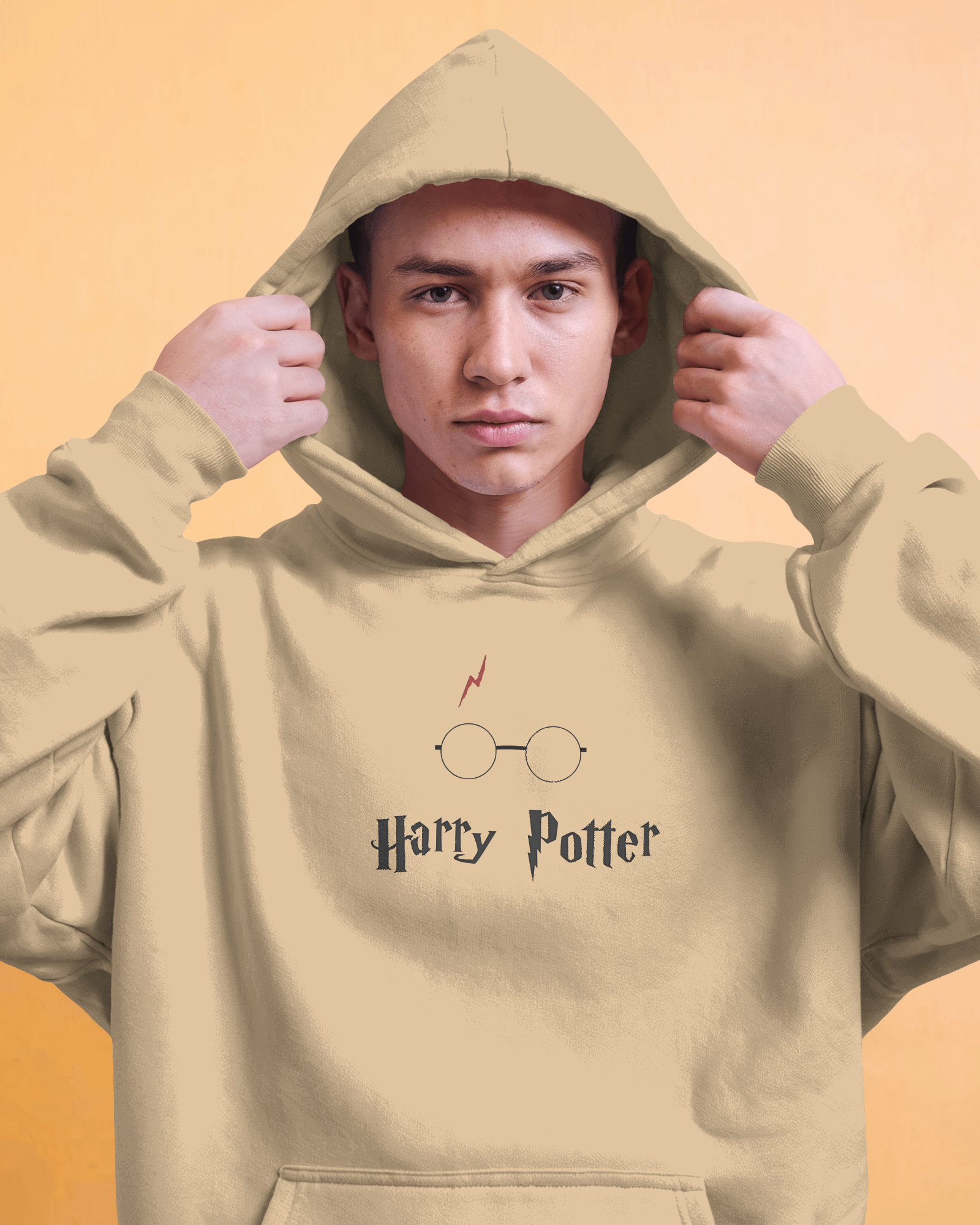 Beige luxe sweatshirt from Nitorious Atelier featuring a unique Sorting Hat-inspired design. Made from high-quality cotton fleece, this soft and cosy sweatshirt is ideal for fans of magical worlds and classic, stylish comfort.