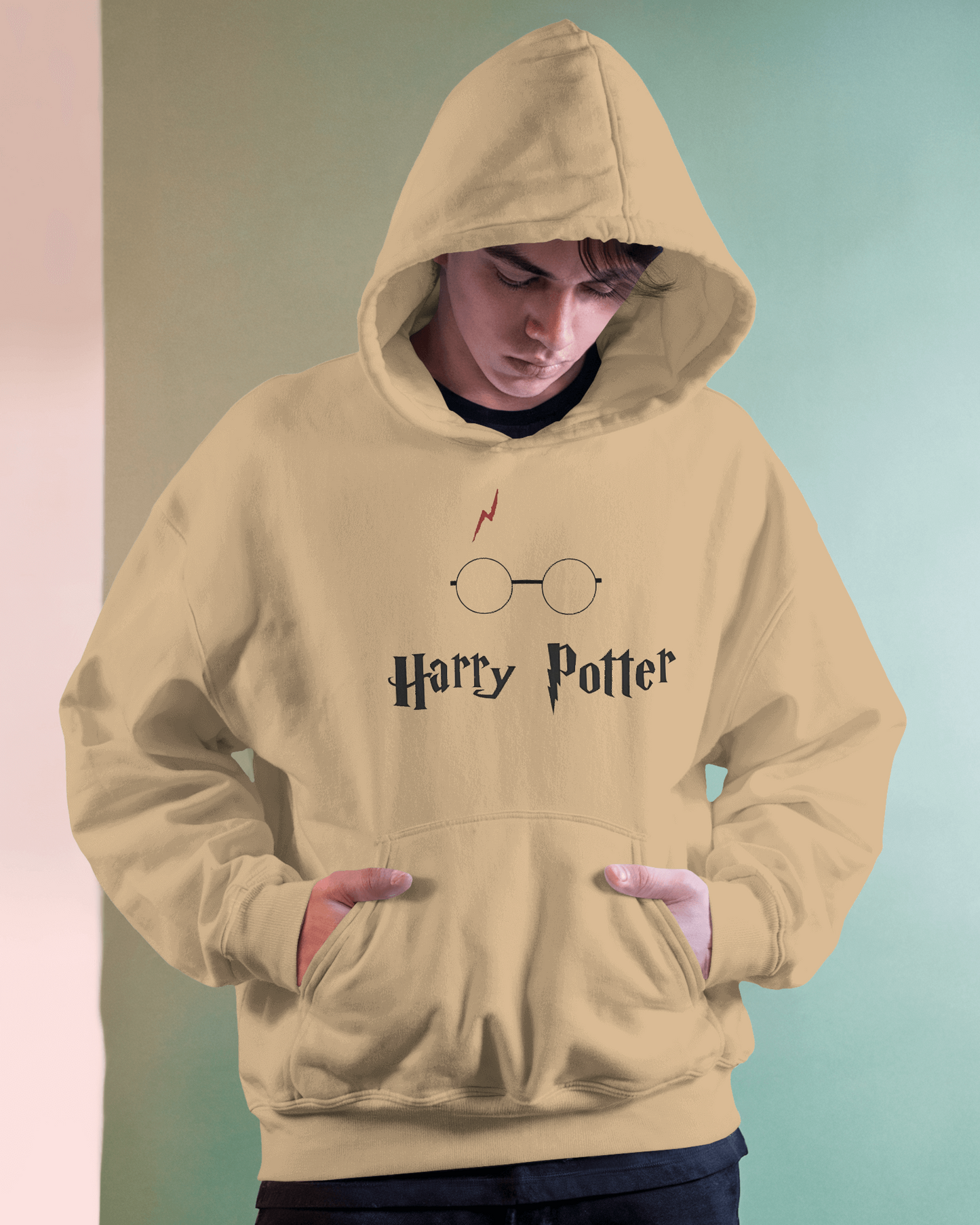 Beige luxe sweatshirt from Nitorious Atelier featuring a unique Sorting Hat-inspired design. Made from high-quality cotton fleece, this soft and cosy sweatshirt is ideal for fans of magical worlds and classic, stylish comfort.