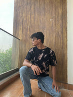 Oversized Tie & Dye T-shirt- Black