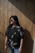 Oversized Tie & Dye T-shirt- Black