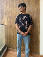 Oversized Tie & Dye T-shirt- Black