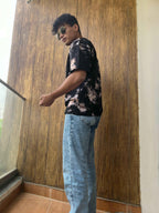 Oversized Tie & Dye T-shirt- Black
