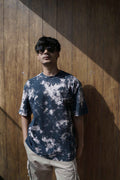 Oversized Tie & Dye T-shirt- Dark Blue