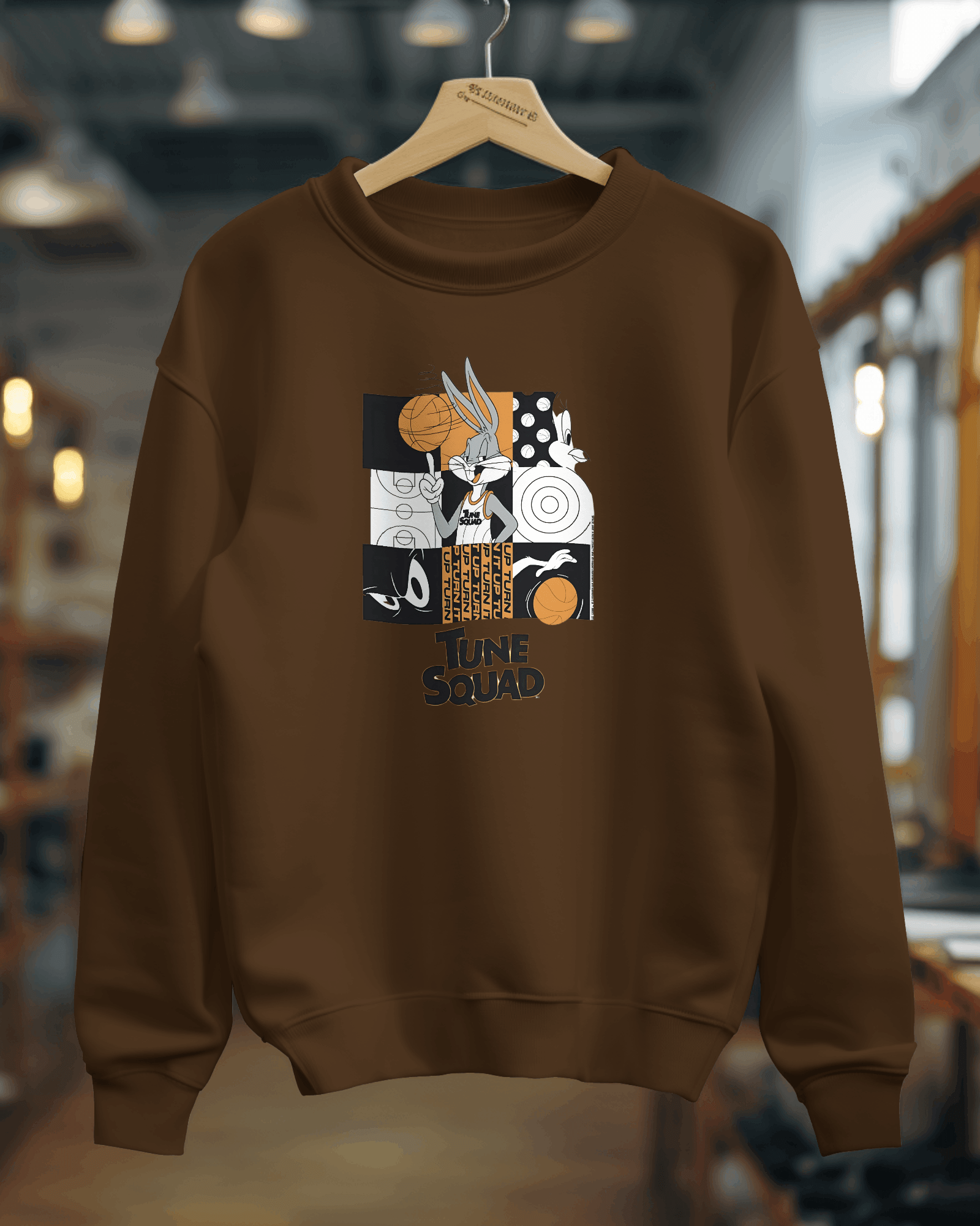 Tune Squad Brown Luxe Sweatshirt.