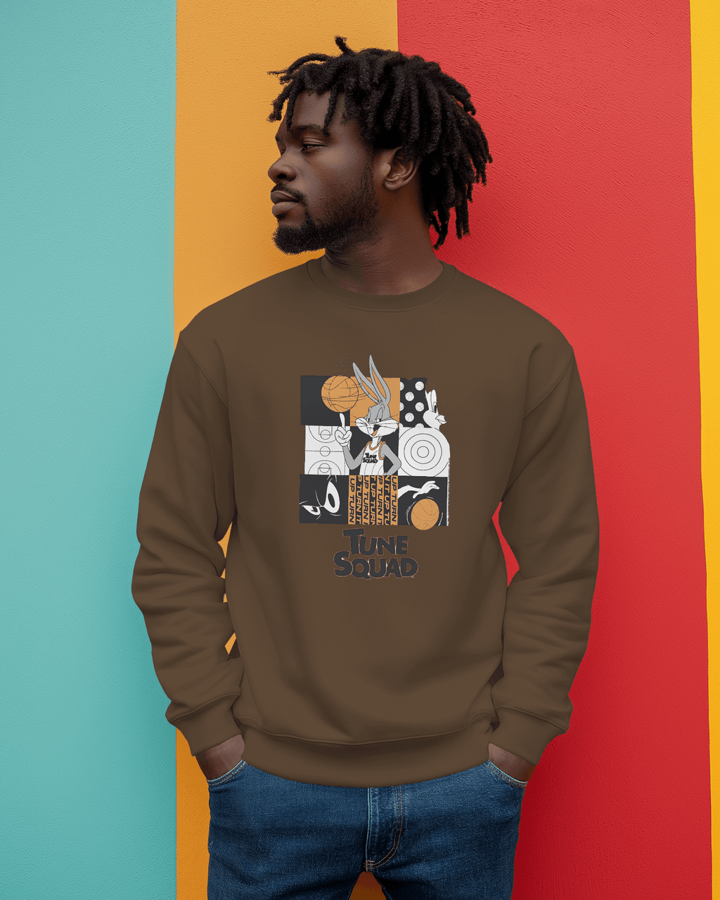 Tune Squad Brown Luxe Sweatshirt.