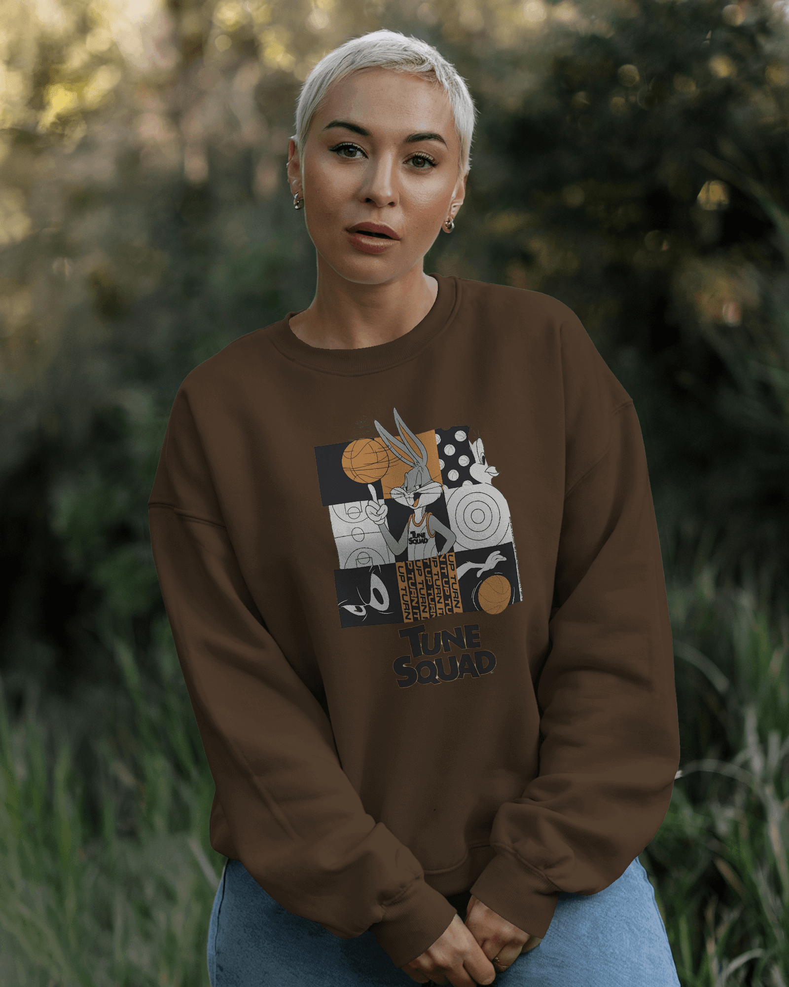 Tune Squad Brown Luxe Sweatshirt.