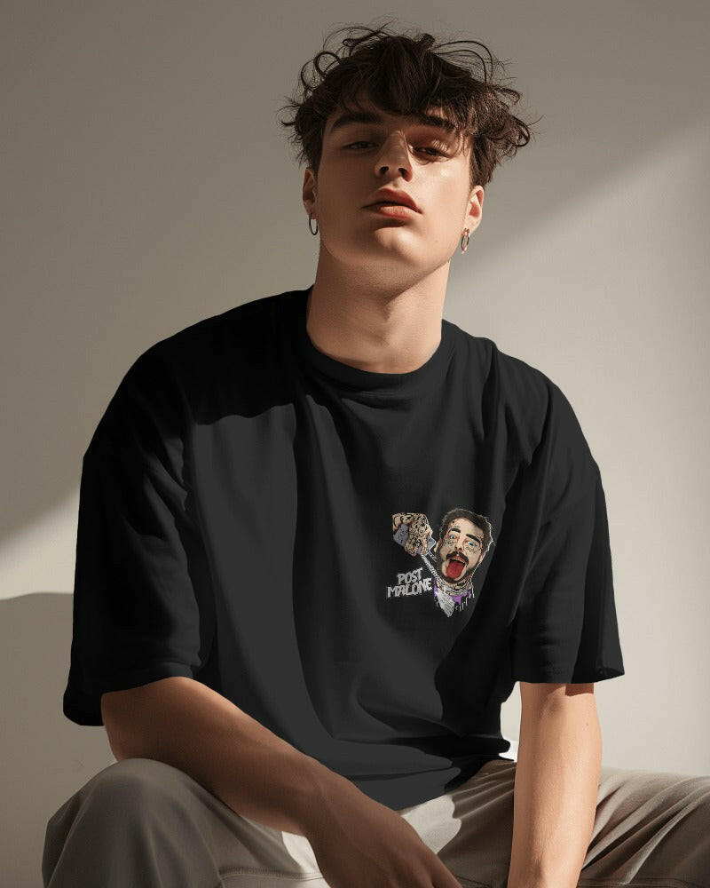 An oversized, Post Malone Printed tee from Nitorious Atelier, offering comfort and style in equal measure.