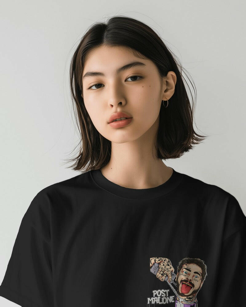 An oversized, Post Malone Printed tee from Nitorious Atelier, offering comfort and style in equal measure.