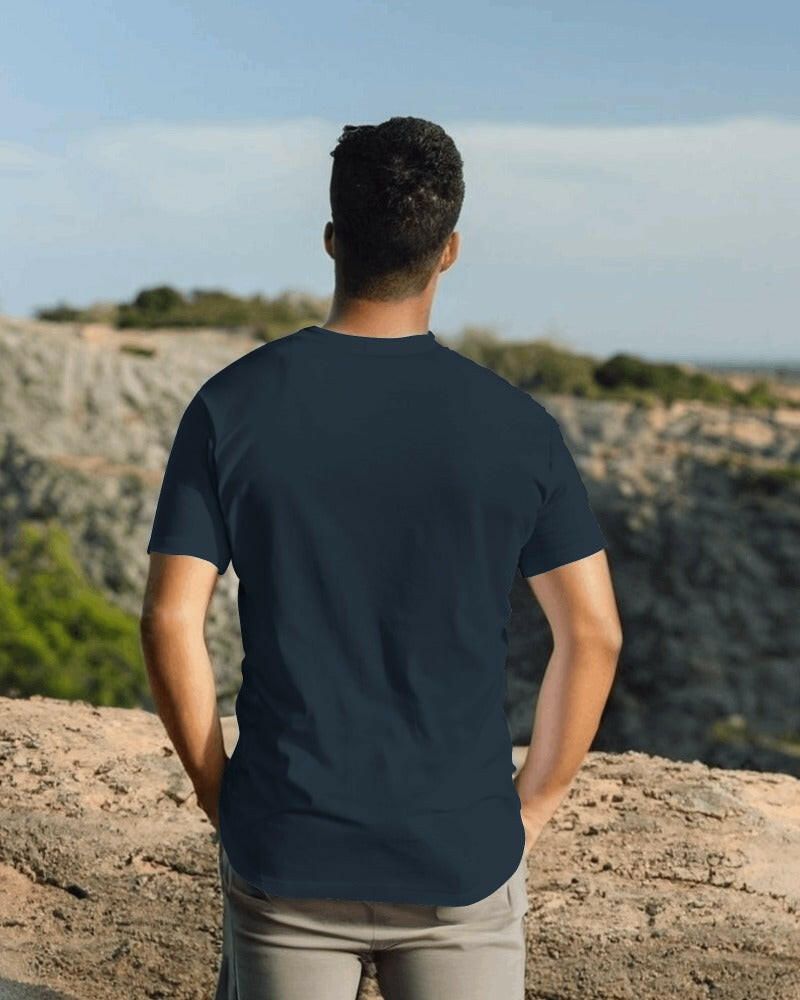 A classic regular-fit Dark Blue tee from Nitorious Atelier, perfect for everyday wear with its timeless design and superior comfort