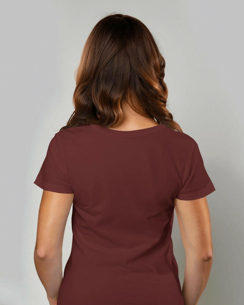 A classic regular-fit Maroon tee from Nitorious Atelier, perfect for everyday wear with its timeless design and superior comfort.