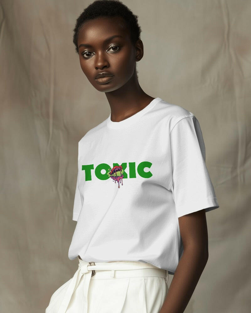 Nitorious Atelier's regular fit tee, featuring Toxic print, combines comfort and style effortlessly