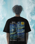 Van Gogh Graphic Printed Oversized Black Tshirt