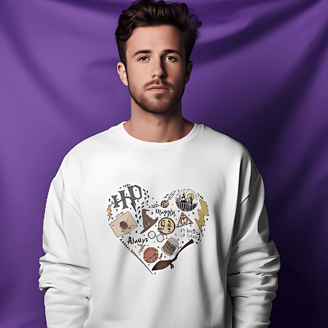 Nitorious Atelier White Harry Potter Luxe Sweatshirt.