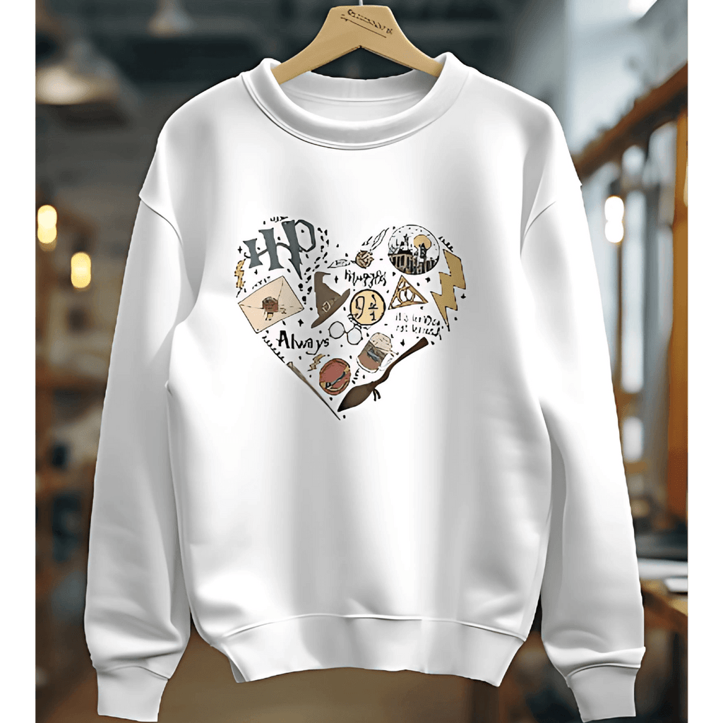 Nitorious Atelier White Harry Potter Luxe Sweatshirt.