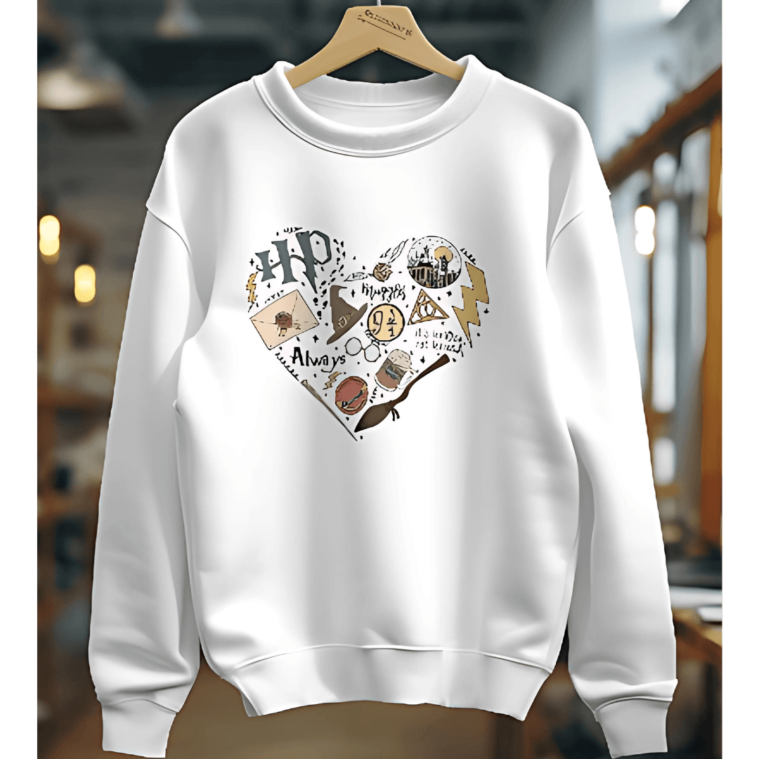 Nitorious Atelier White Harry Potter Luxe Sweatshirt.