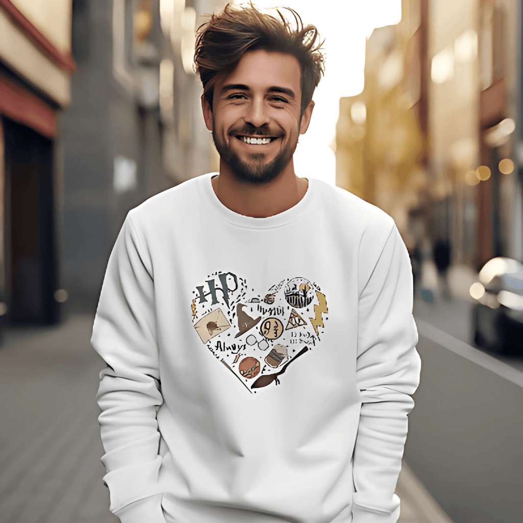 Nitorious Atelier White Harry Potter Luxe Sweatshirt.