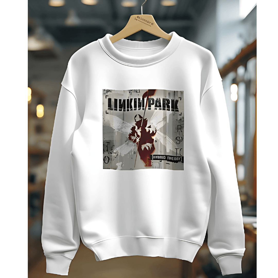 Nitorious Atelier White Linkin Park Luxe Sweatshirt.