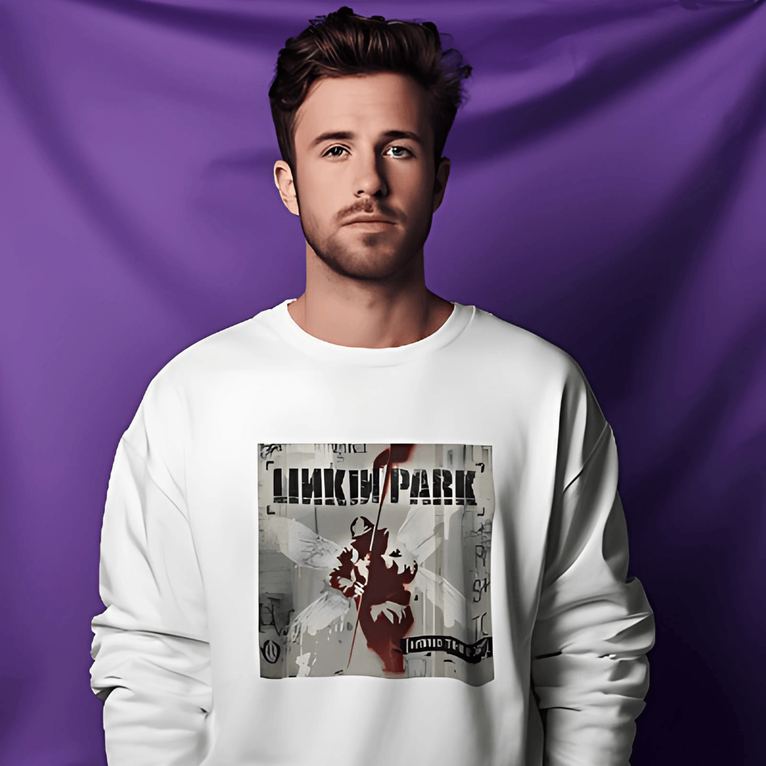 Nitorious Atelier White Linkin Park Luxe Sweatshirt.