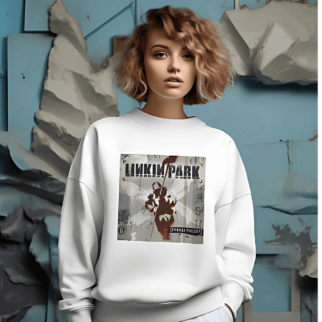 Nitorious Atelier White Linkin Park Luxe Sweatshirt.