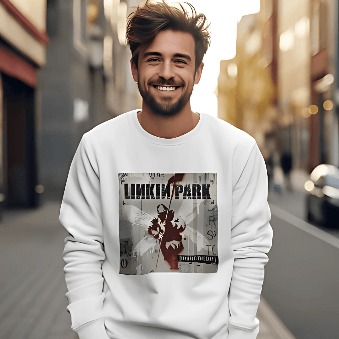 Nitorious Atelier White Linkin Park Luxe Sweatshirt.