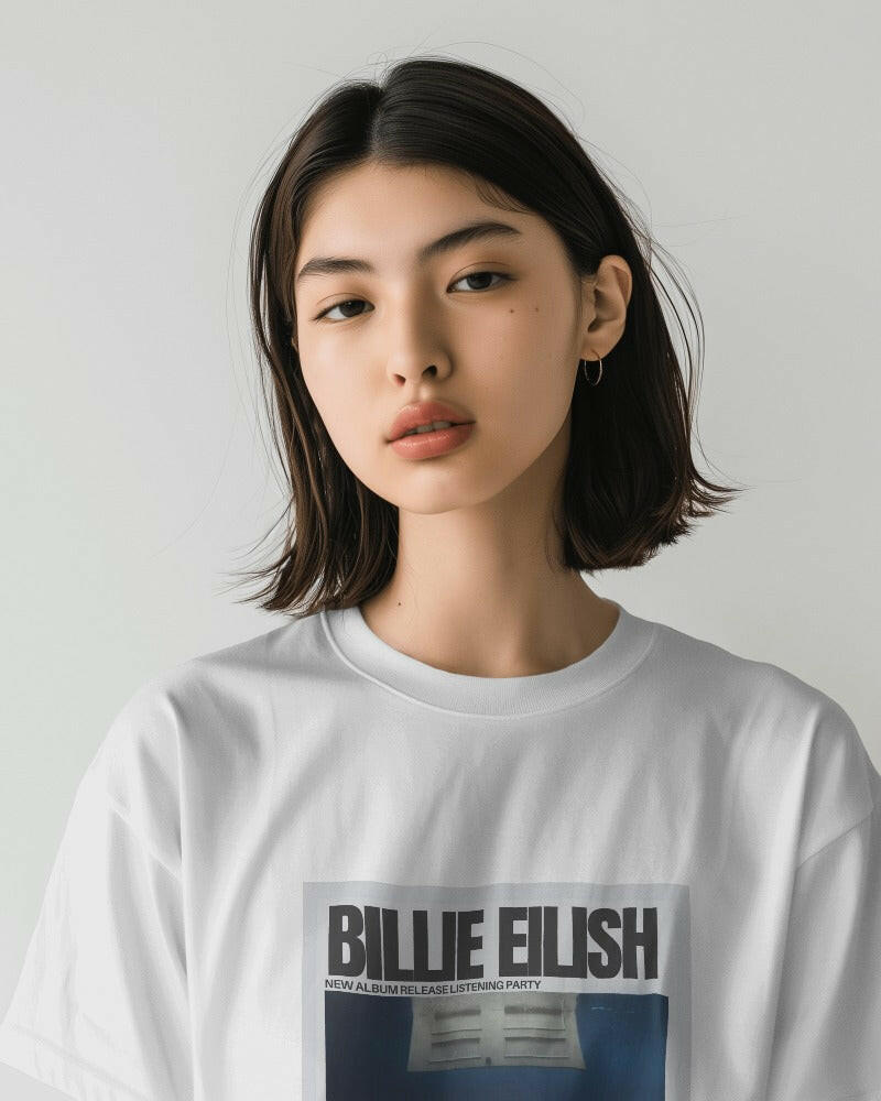 An oversized, Billie Eilish Printed tee from Nitorious Atelier, offering comfort and style in equal measure.