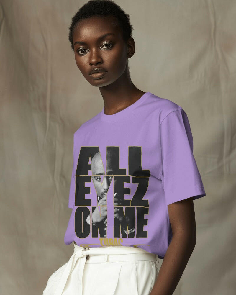 An oversized, color TUPAC Printed tee from Nitorious Atelier, offering comfort and style in equal measure.