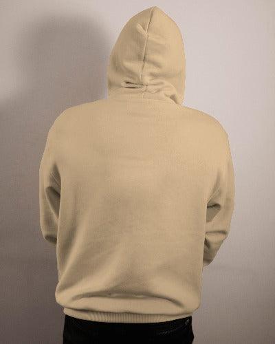 Nitorious Beige Printed Luxe Hoodie.