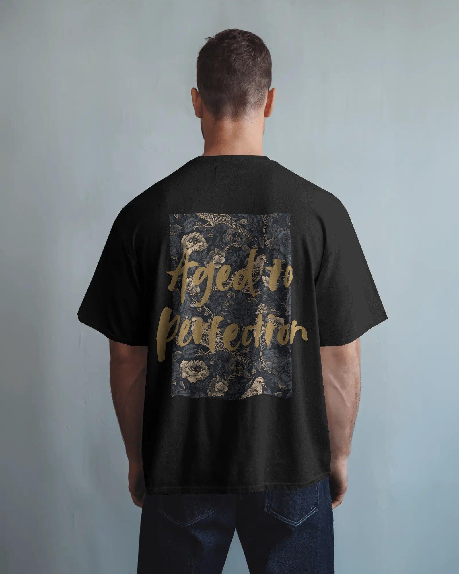 Kilin Black Oversized T-shirt by Nitorious Atelier, crafted from premium cotton. Features a bold front graphic with a relaxed fit for ultimate comfort and streetwear appeal.